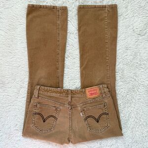 Levi's Brown Corduroy Super Low Bootcut Jeans Y2K 90s Retro Western Size 9M